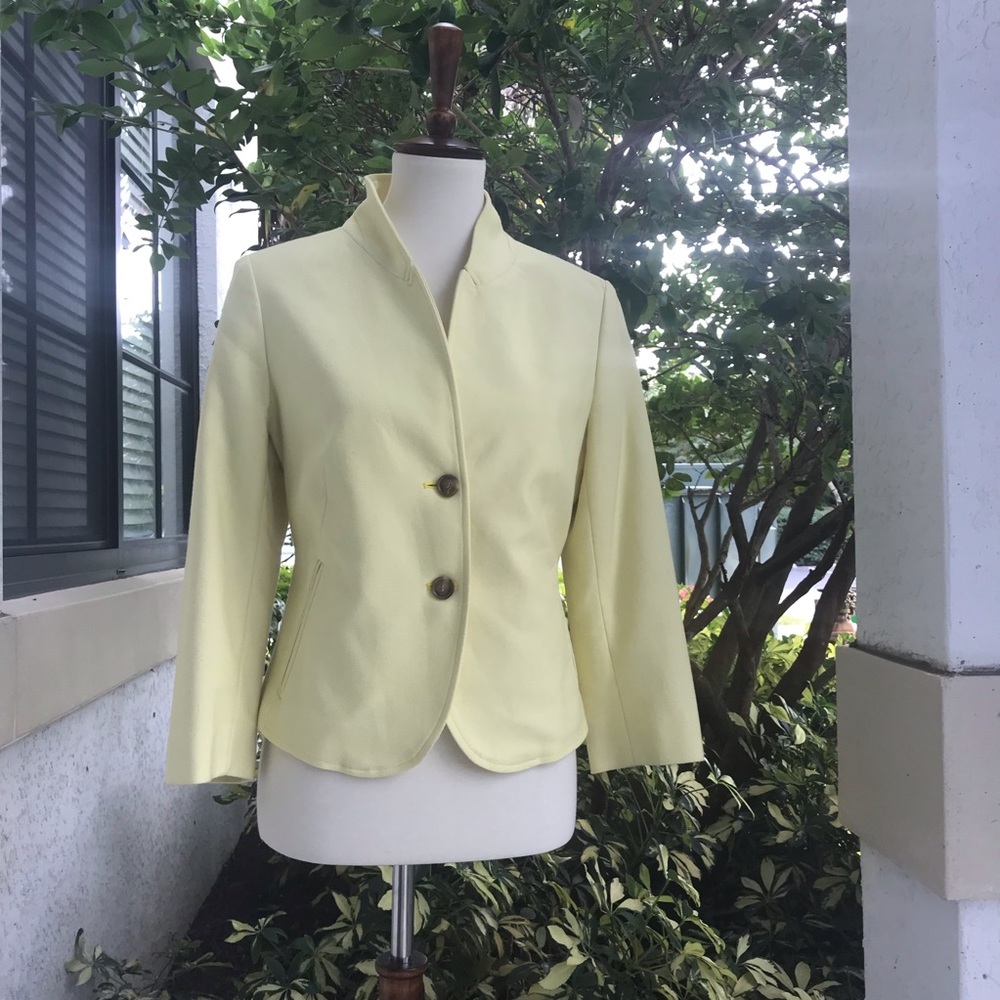 Ann Taylor Loft Yellow cotton blend blazer